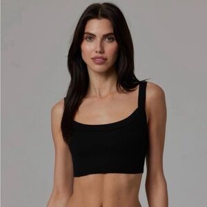 Talentless raw hem rib crop tank